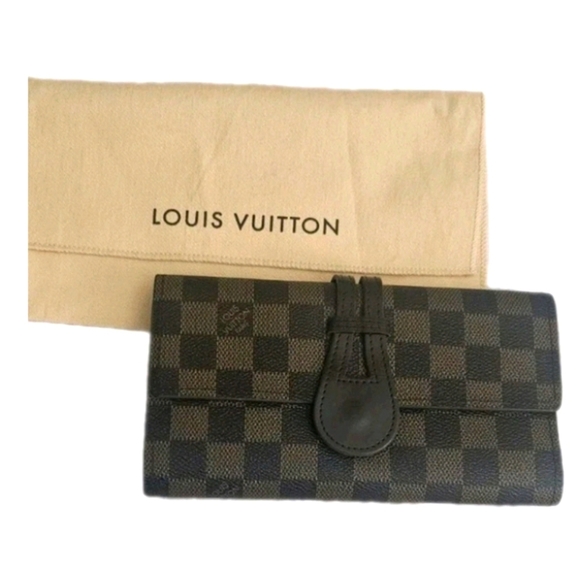 NEW Vintage Louis Vuitton Portefeuille Brazza Damier Ebene Wallet With Dustbag - Picture 1 of 10